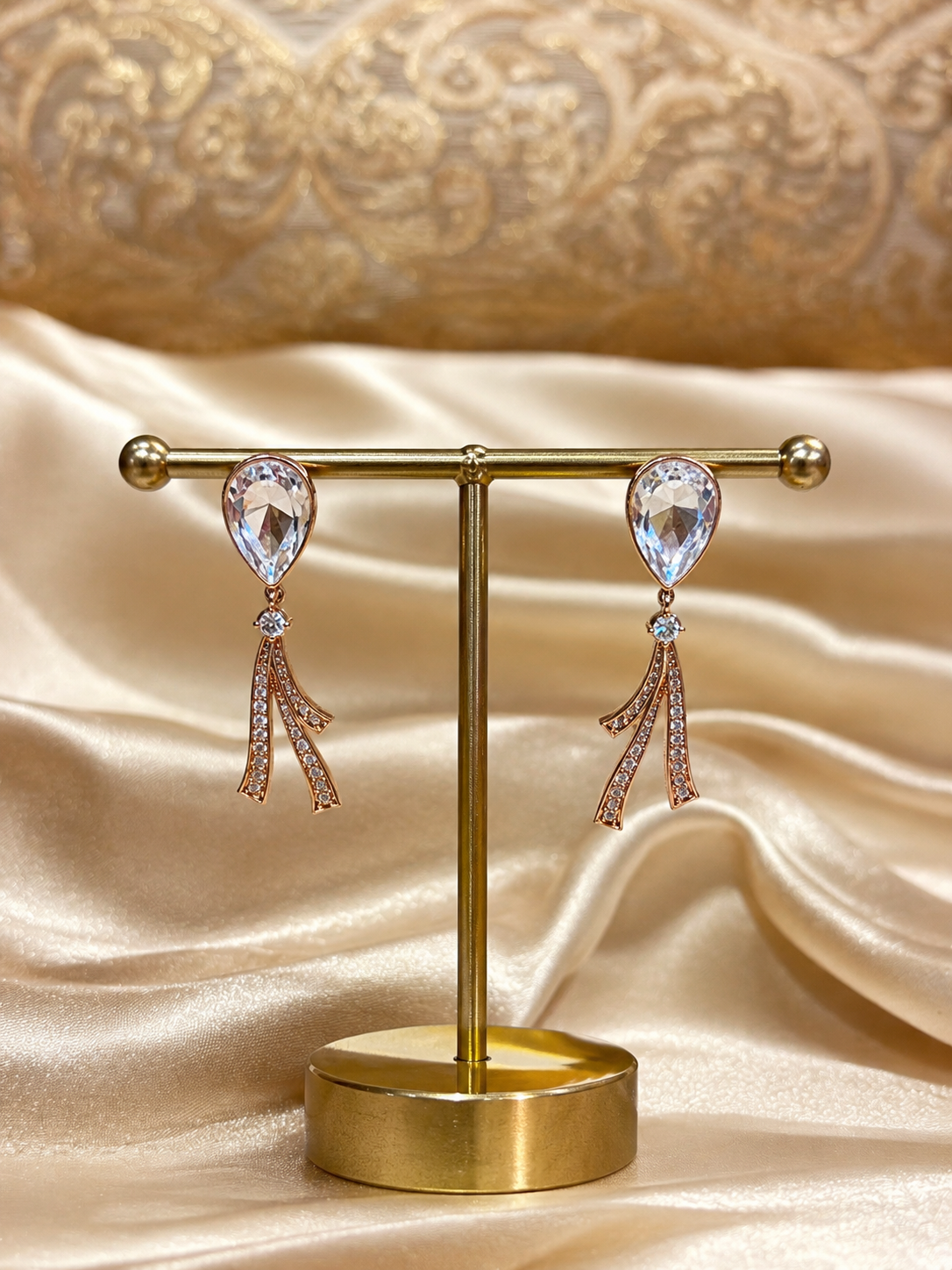 Crystal Ribbon Earrings