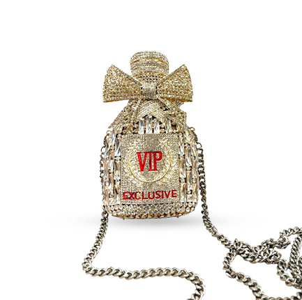 Champagne Bottle Clutch (Silver)