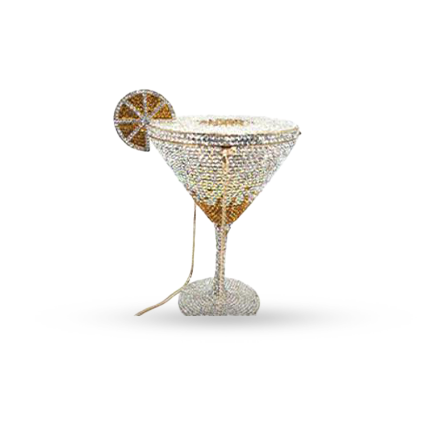 Martine glass Swarovski clutch