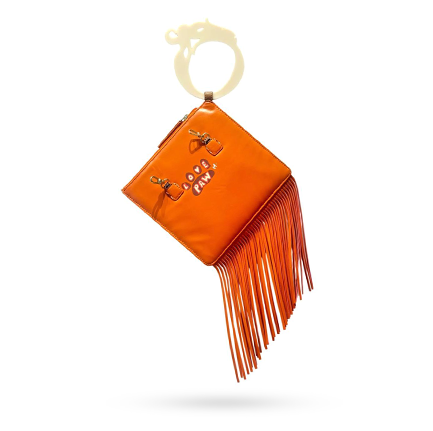 Printed Vanilla Ocean Square Wristlet (Paw Love)