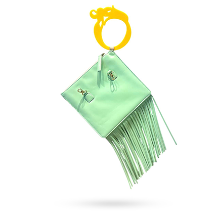 Printed Sorbet Skies Square Wristlet (Teddy)