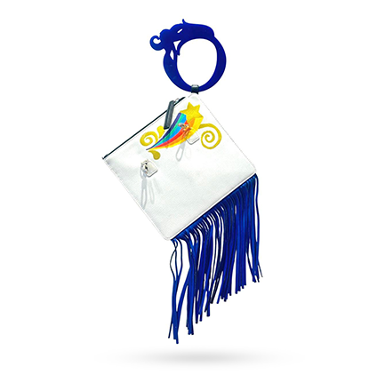 Printed Margarita Madness Square Wristlet (Look Within)