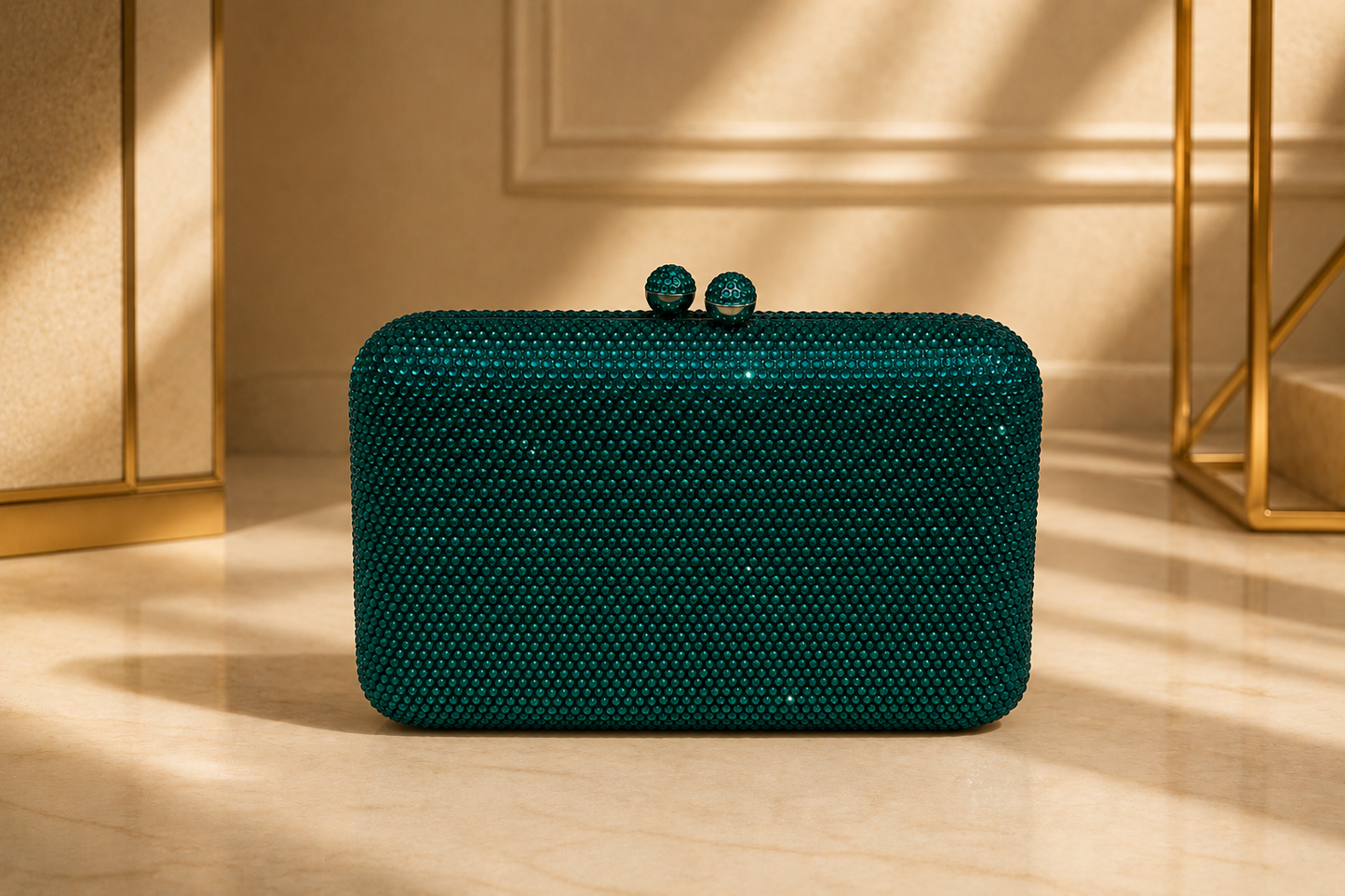 Swarovski Teal Clutch