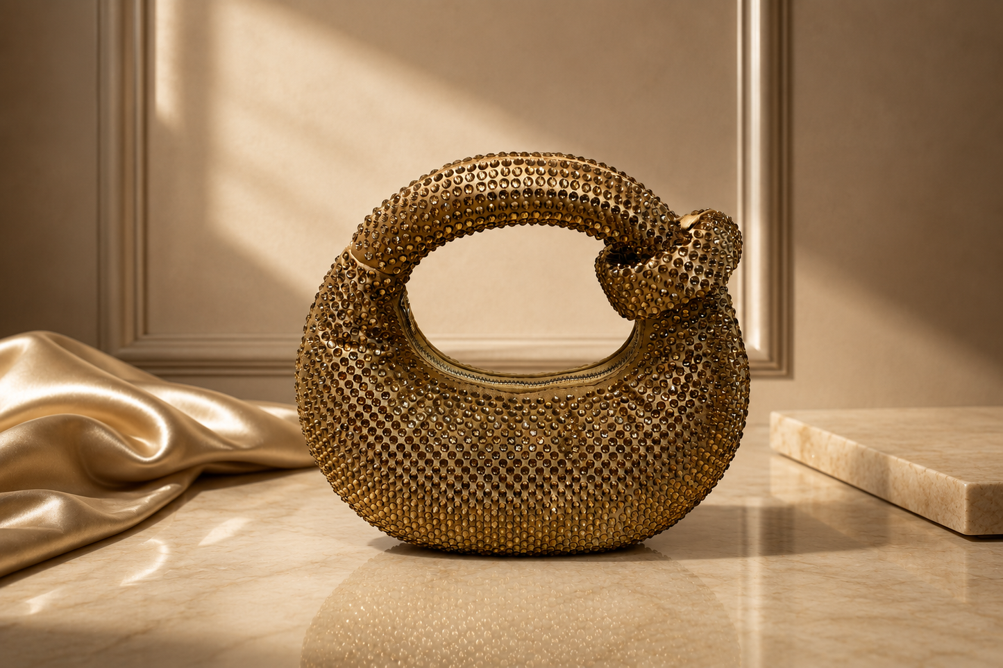 Golden Orbit Clutch