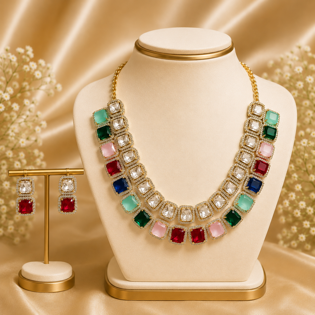 Aabha Kundan Necklace Set