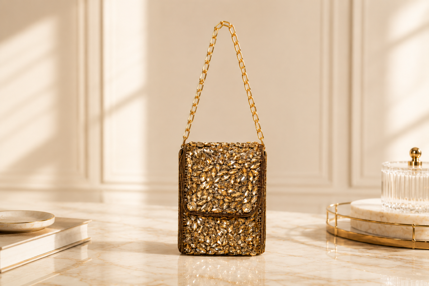Golden Petal Phone Sling