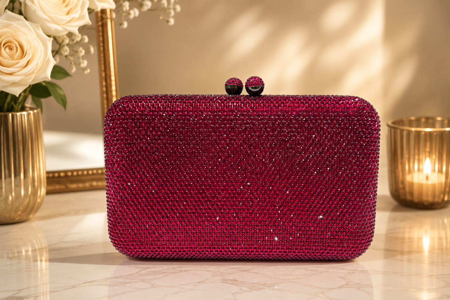 Swarovski Ruby Clutch