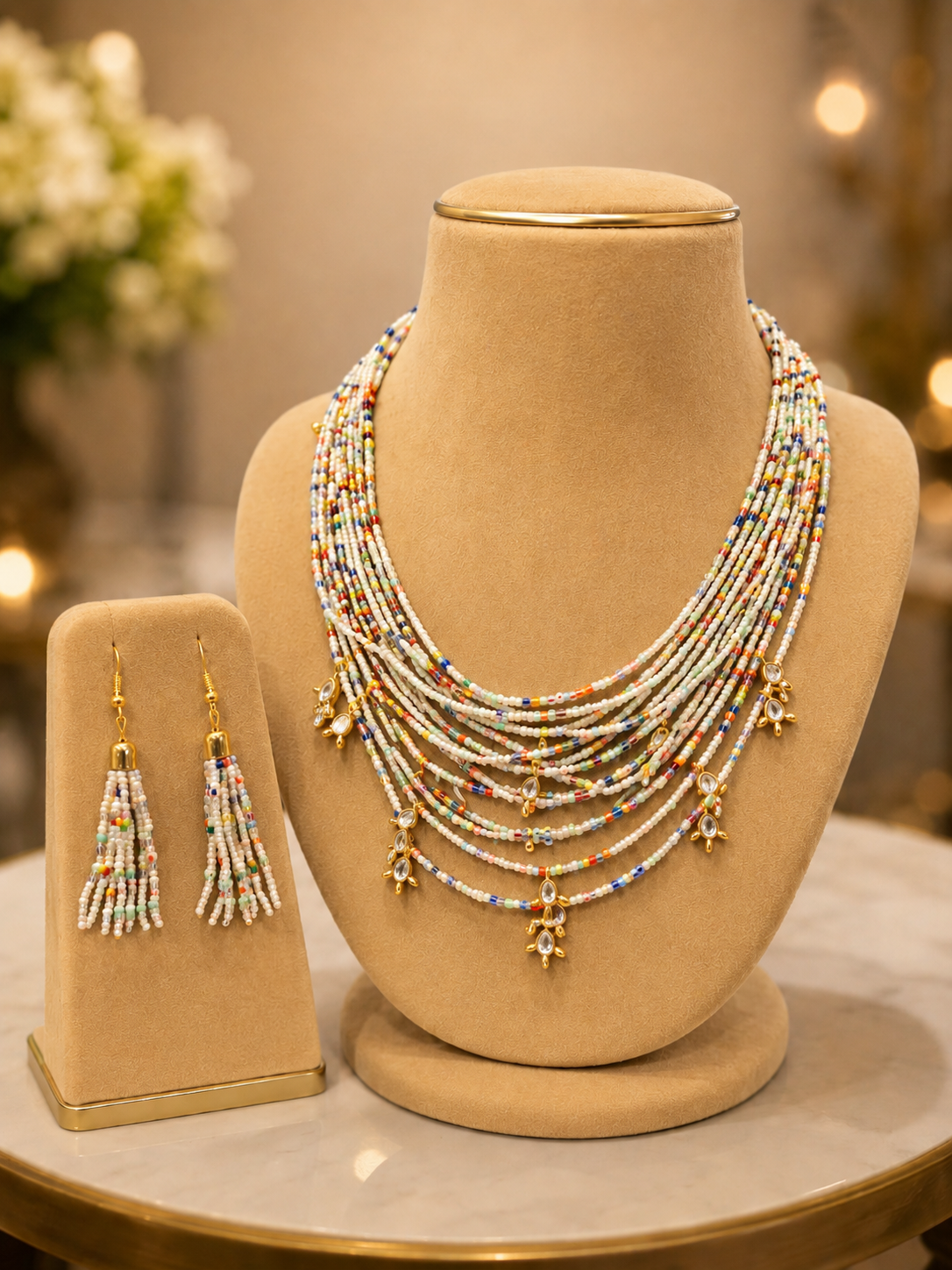 Rainbow Beaded Set