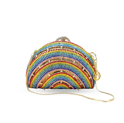 Rainbow Crystal Swarovski Clutch