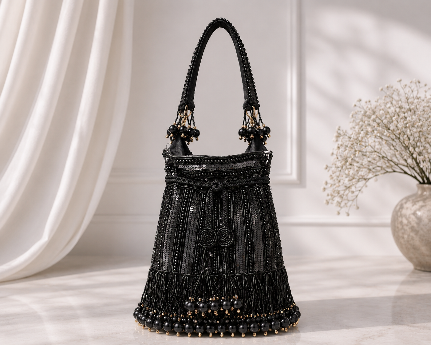 Noir Cascade Potli