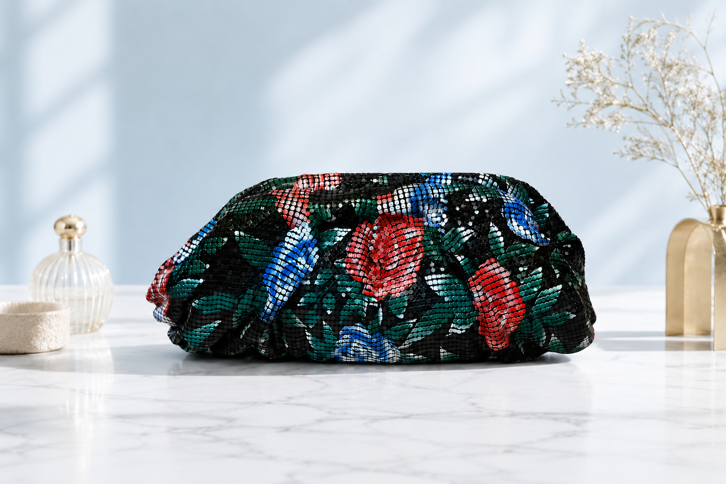 Midnight Bloom Clutch