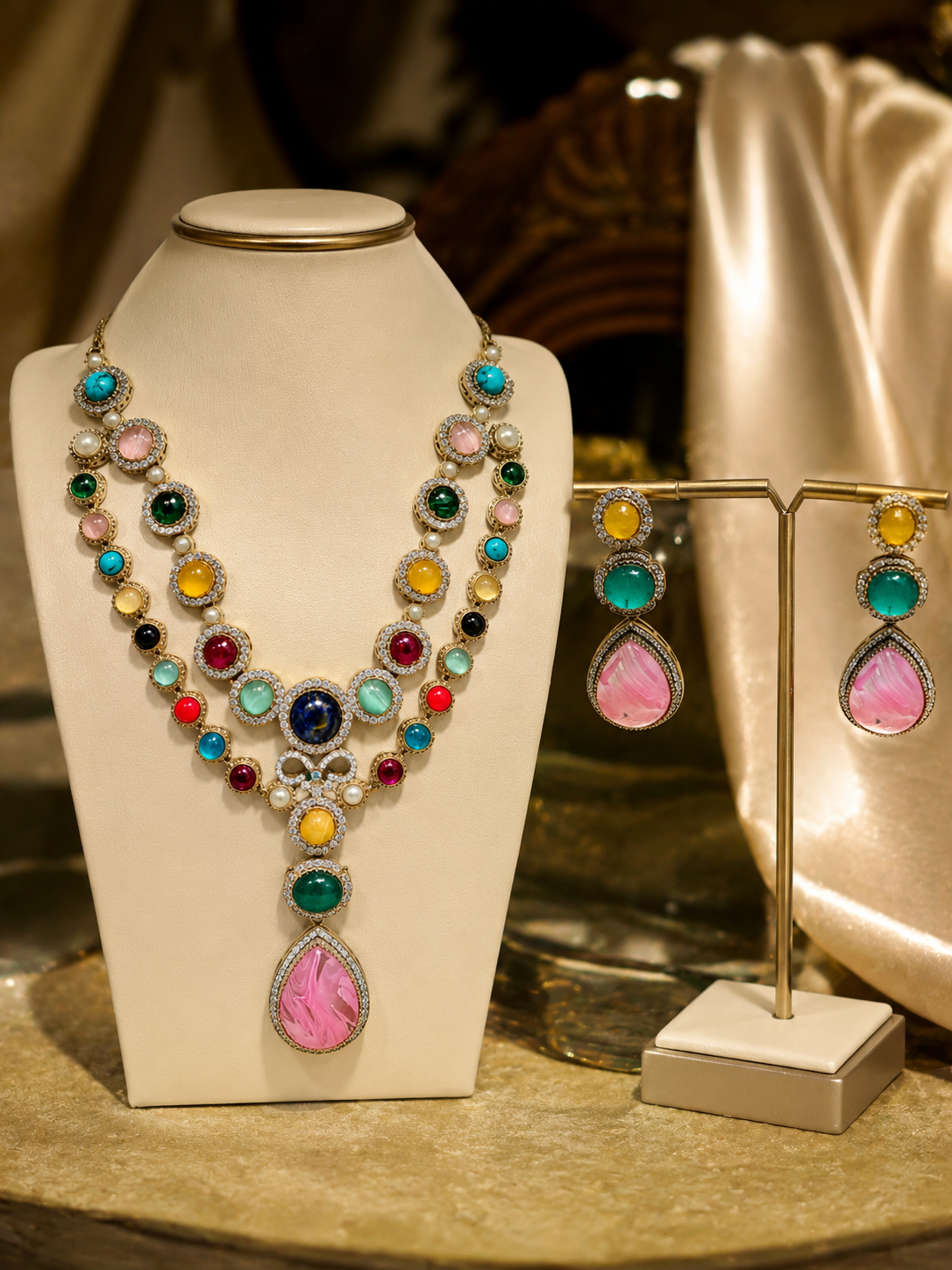Rangrez Kundan Necklace Set