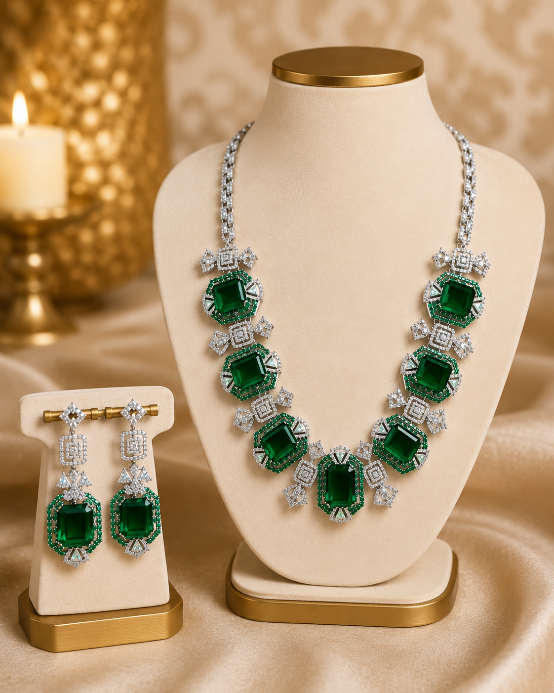 Emerald Majesty Necklace Set