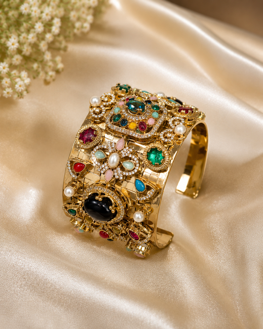 Midnight Gemstone Cuff