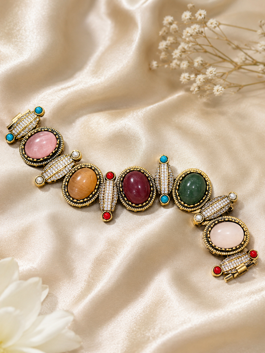 Gemstone Mosaic Bracelet