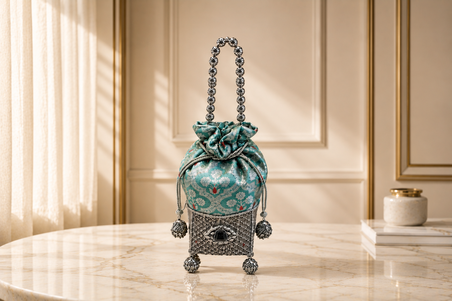 Azure Jhumka Clutch