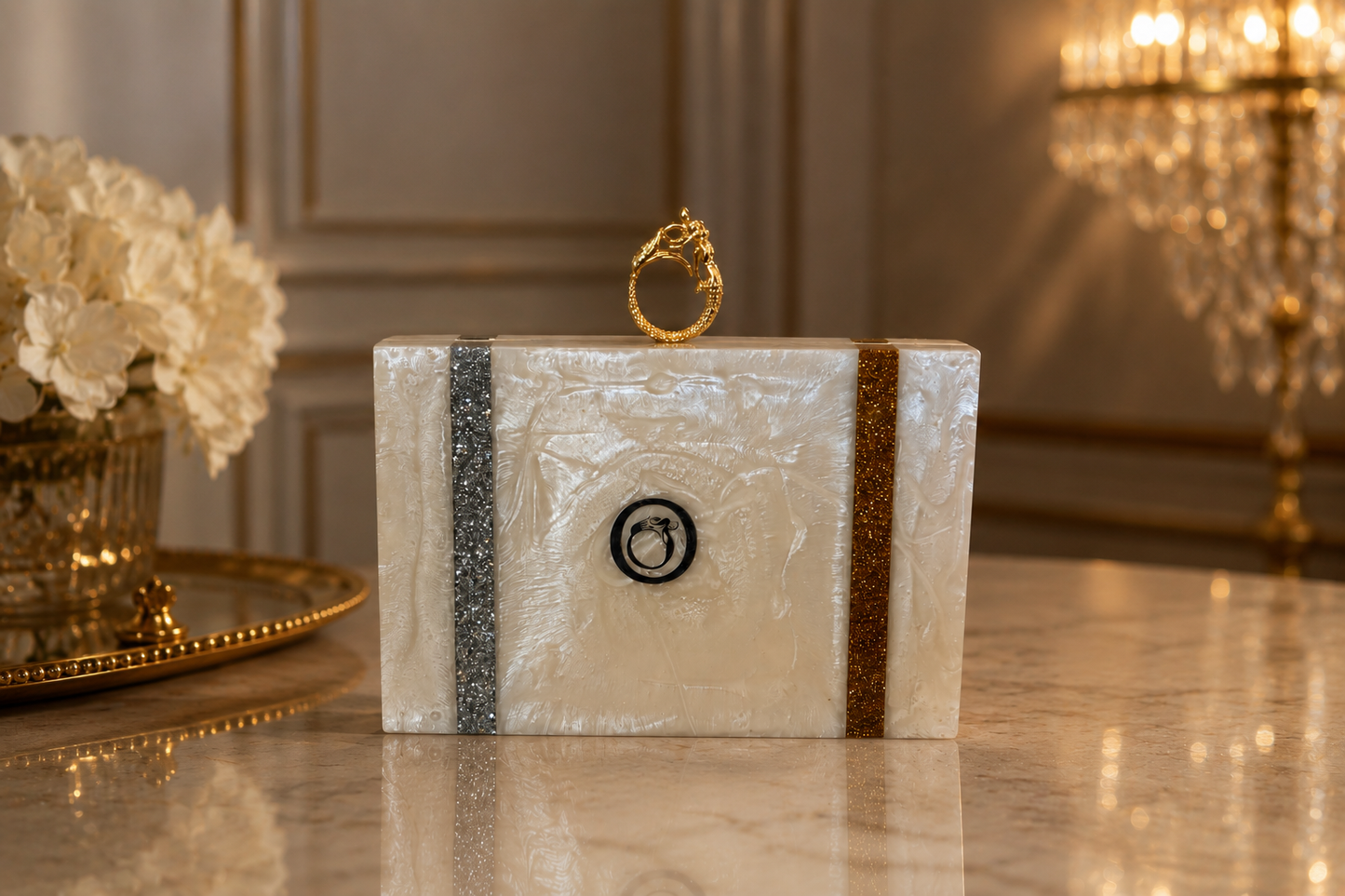 Ivory Royale Clutch
