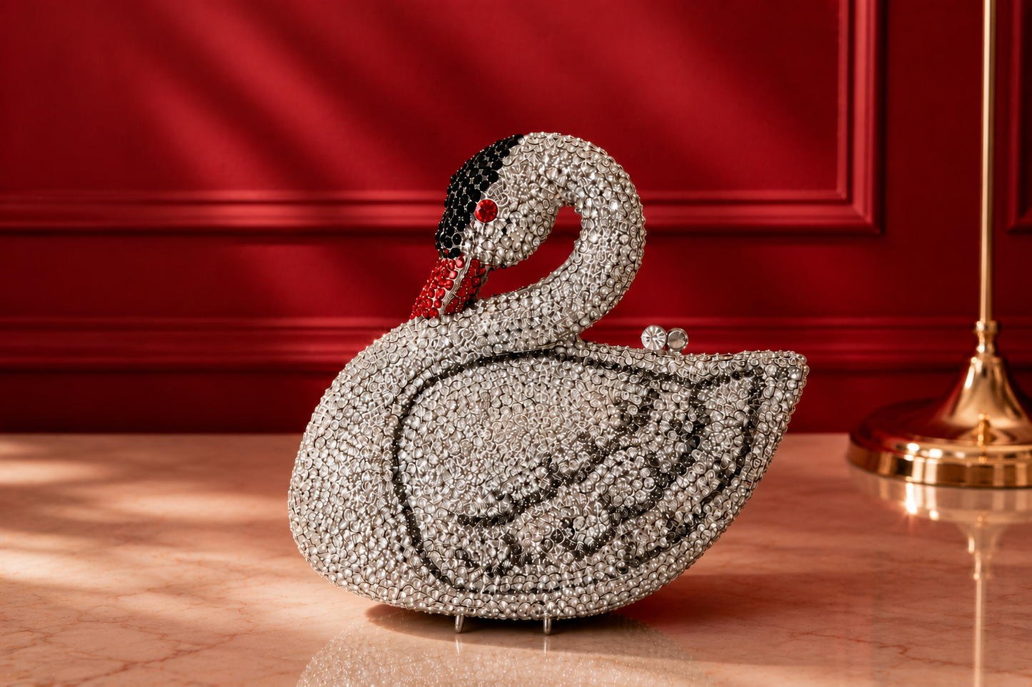 Swarovski Swan Clutch