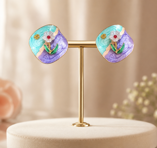 Lavender Bloom Studs