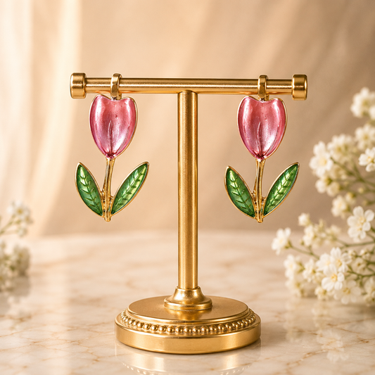 Blush Tulip Earrings