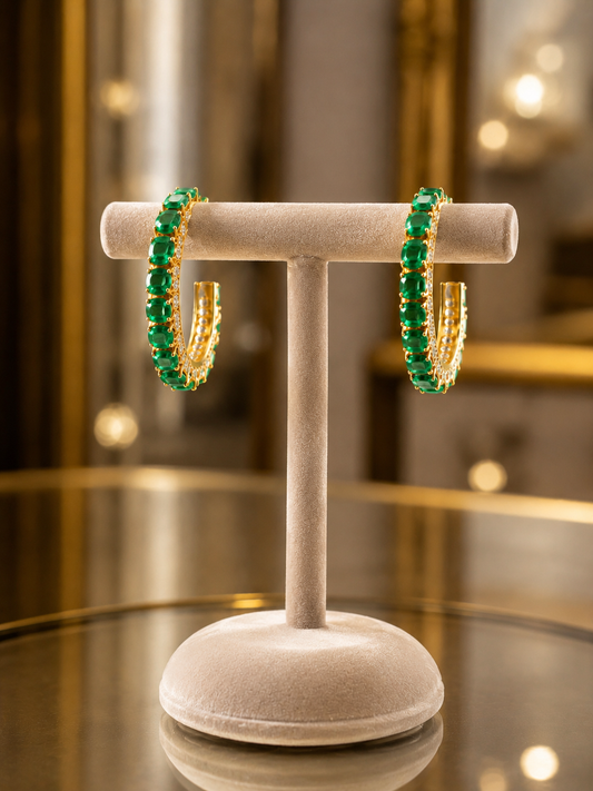 Emerald Hoops