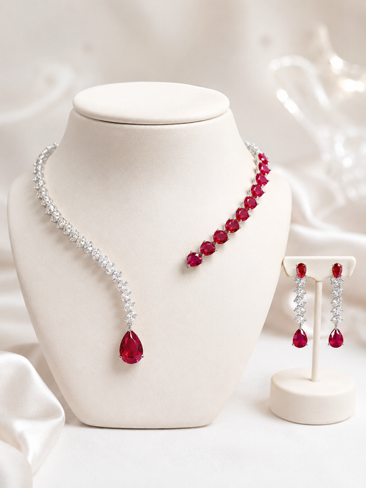 Ruby Radiance Necklace Set