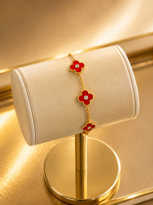 Scarlet Clover Bracelet