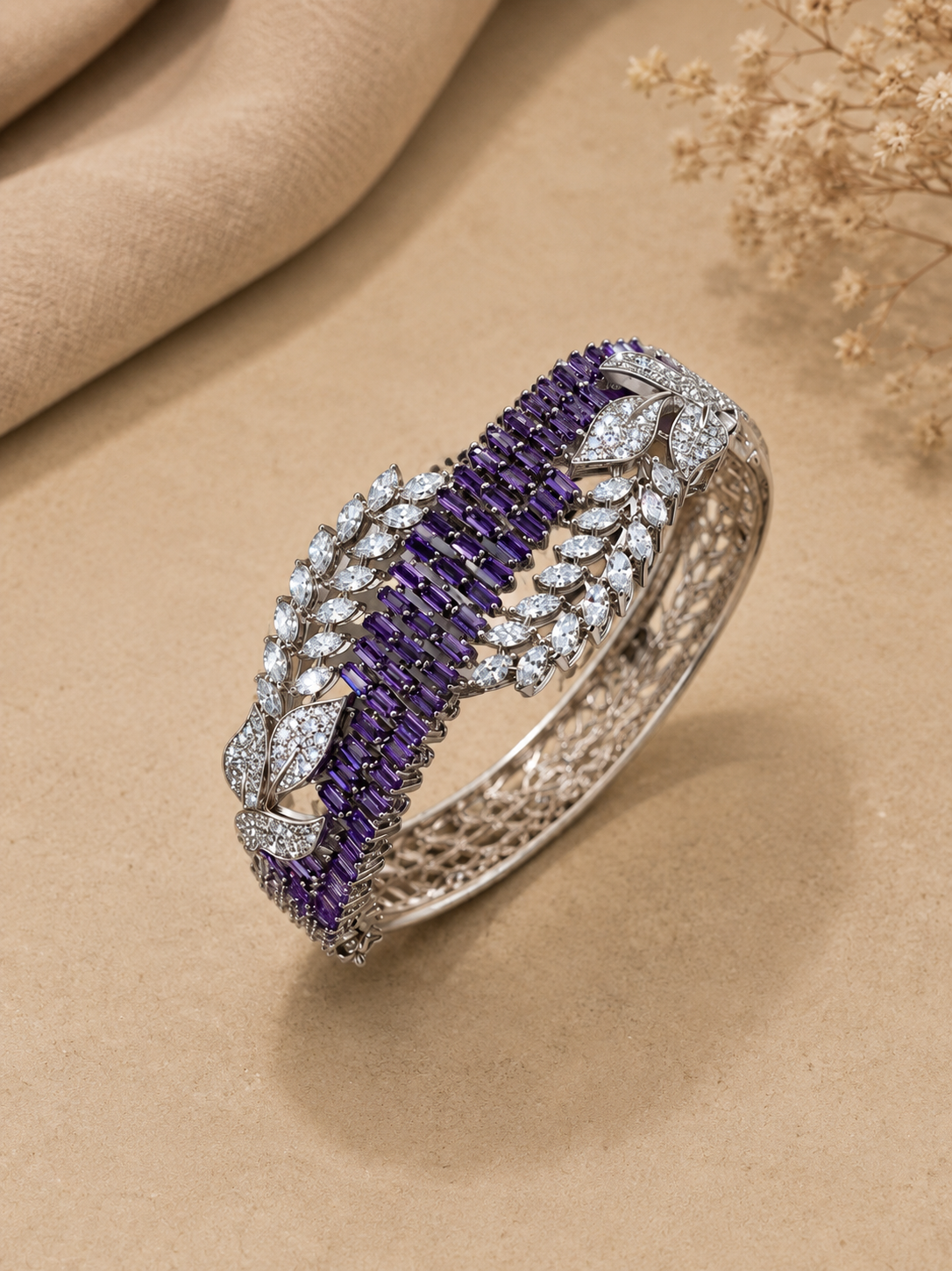 Amethyst Vine Elegance Cuff