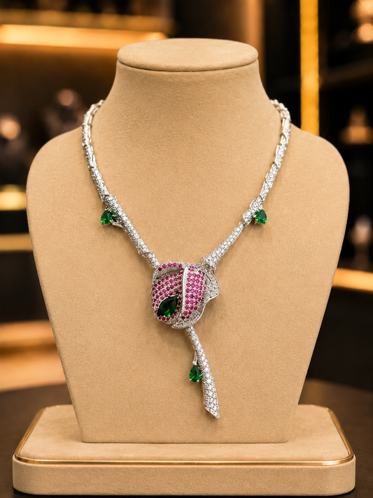 Rose Emerald Necklace