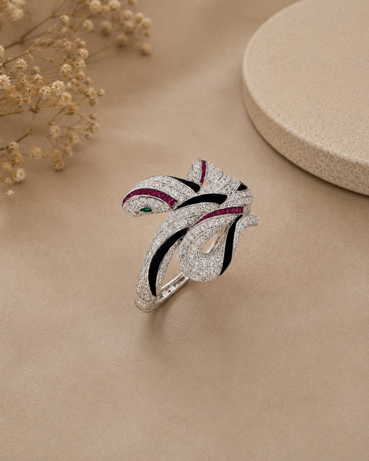 Serpent Noir Cuff
