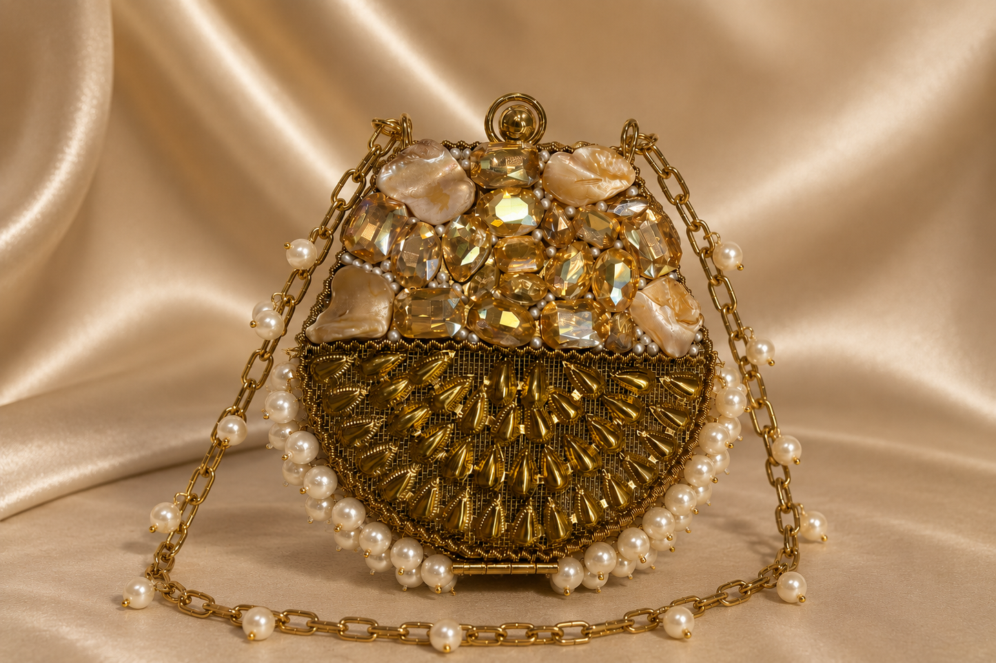 Golden Pearl Clutch