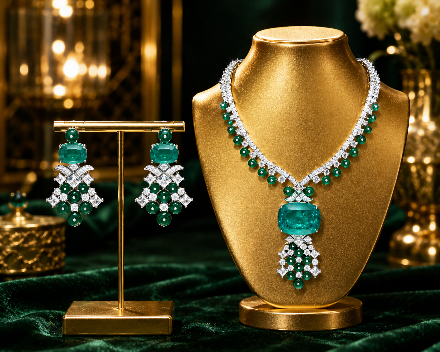 Emerald Royale Necklace Set