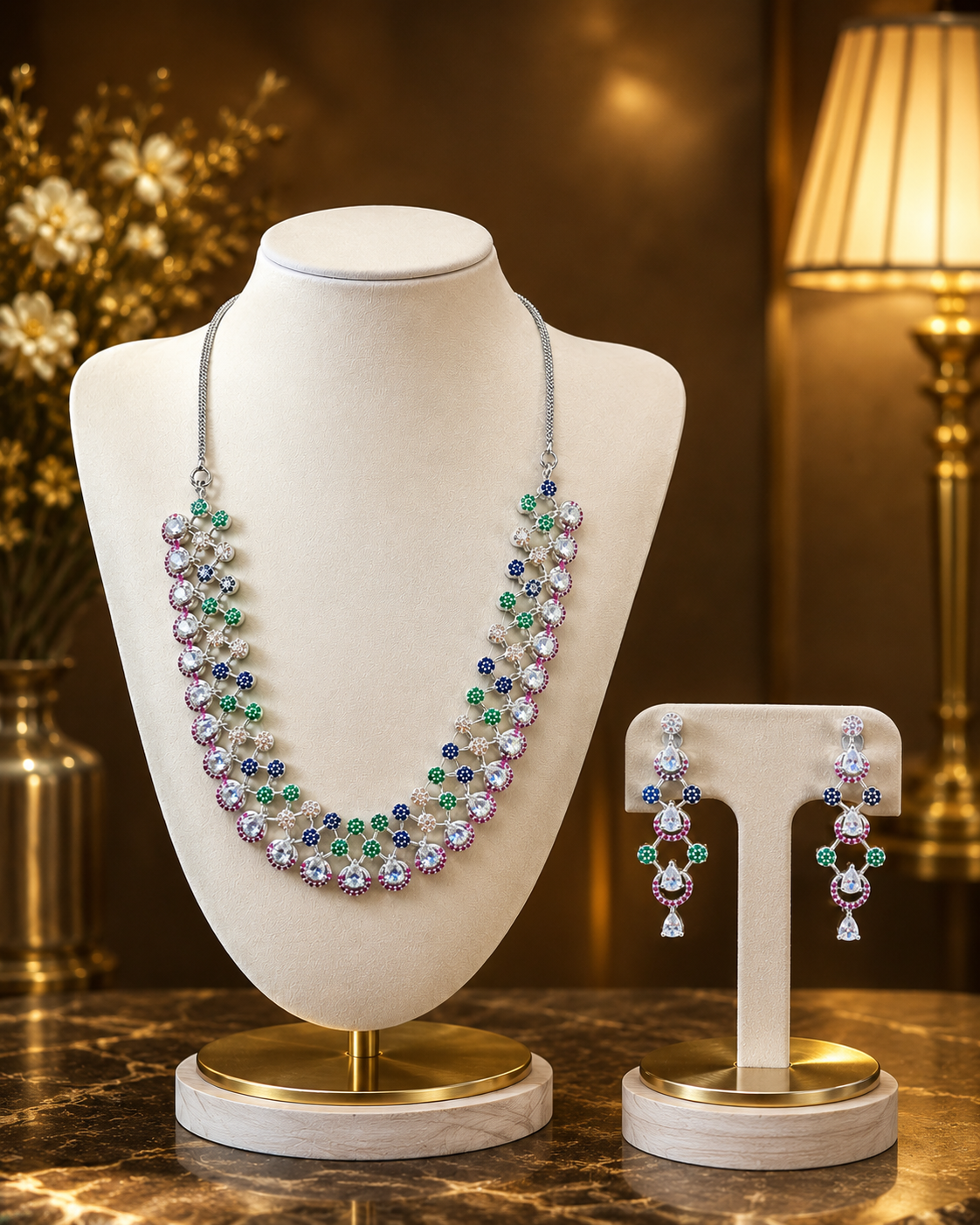Floral Radiance Necklace Set