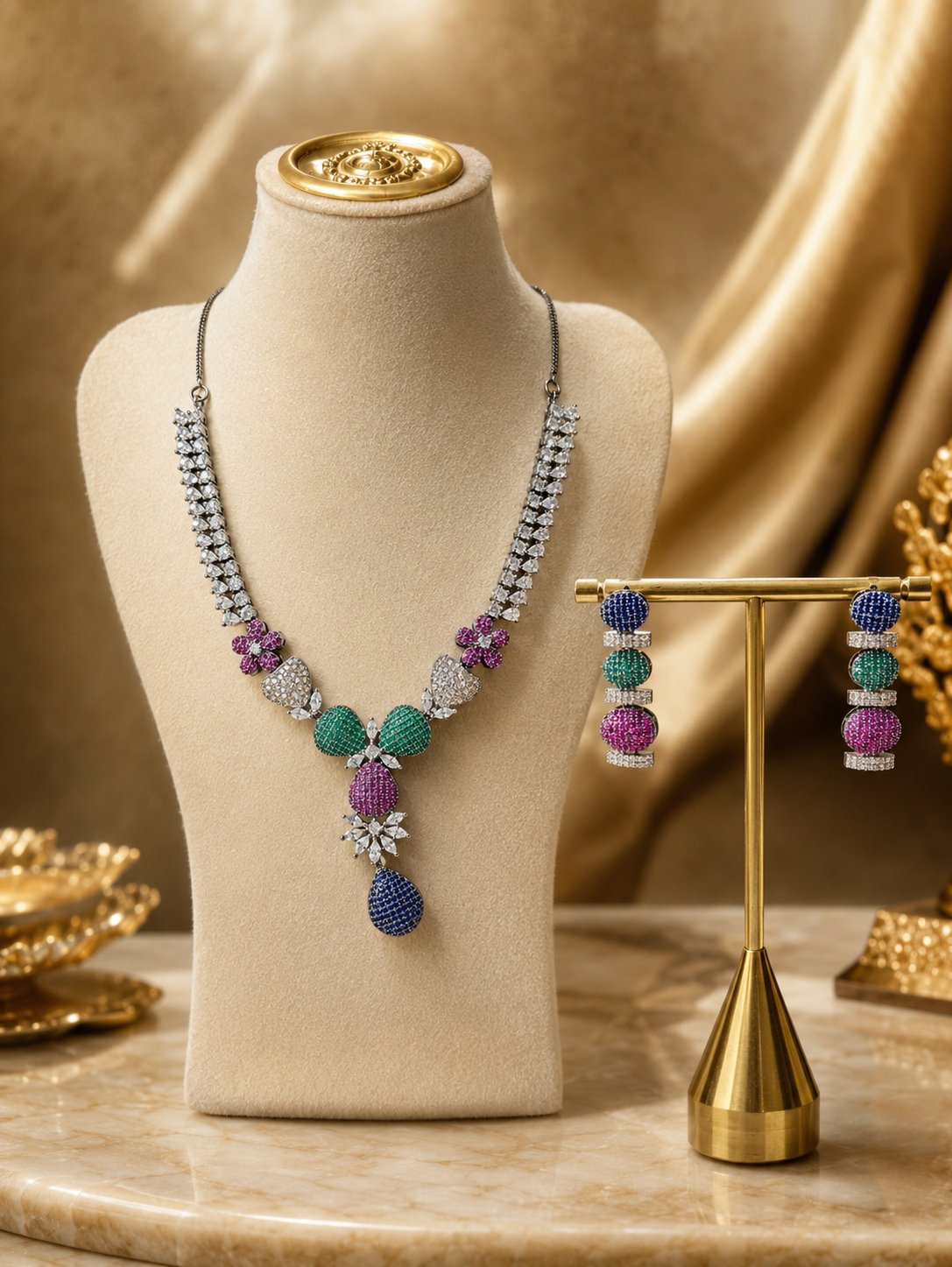 Royal Cascade Necklace Set