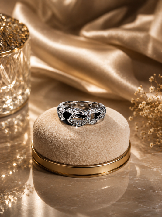 Midnight Infinity Ring